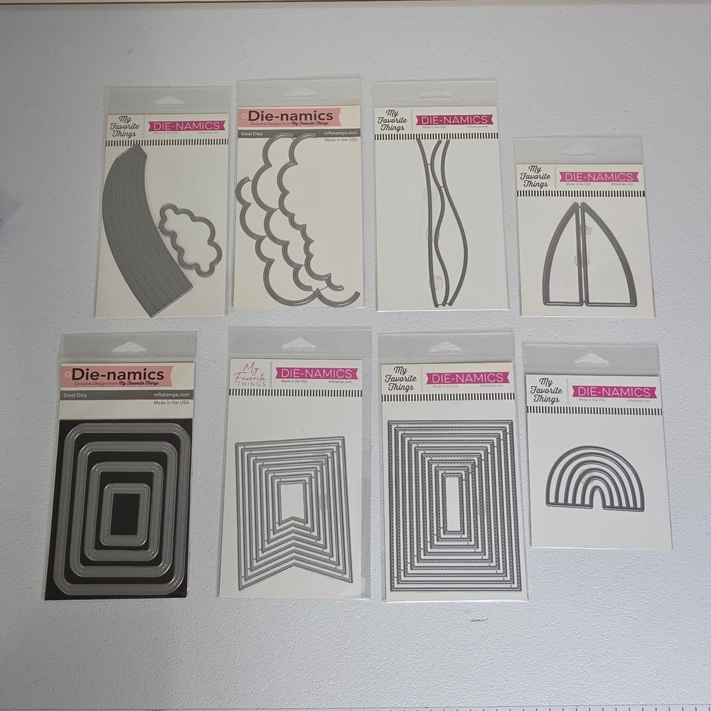 NWT My Favorite Things Die-namics Steel Dies Bundle Stitched Shapes Frames 8 pcs